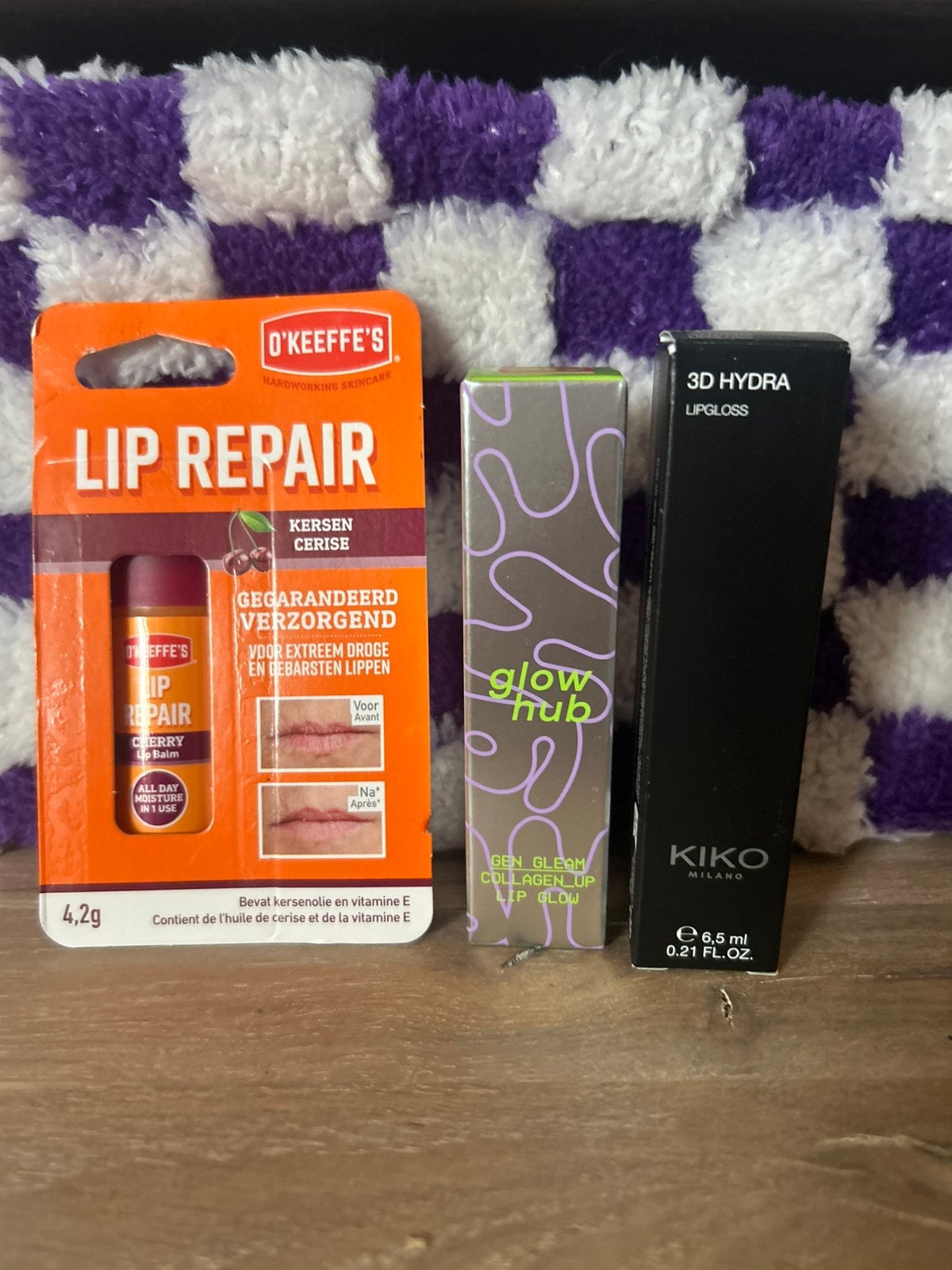 Setje voor de lippen kiko, glow hub en o’keefe’s, Verzenden, Nieuw, Lippen