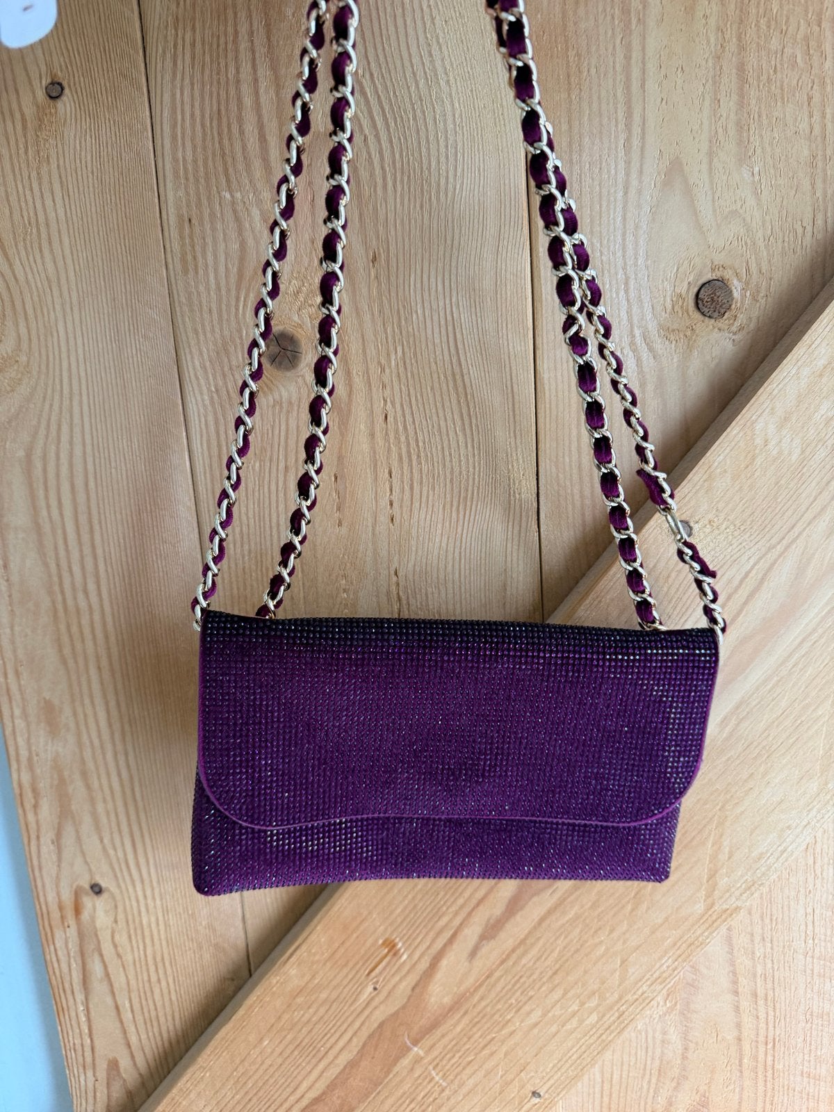 Diverse tassen: paars avondtasje, zwarte handtas en shopper, Sieraden, Tassen en Uiterlijk, Ophalen of Verzenden, Gebruikt, Overige kleuren