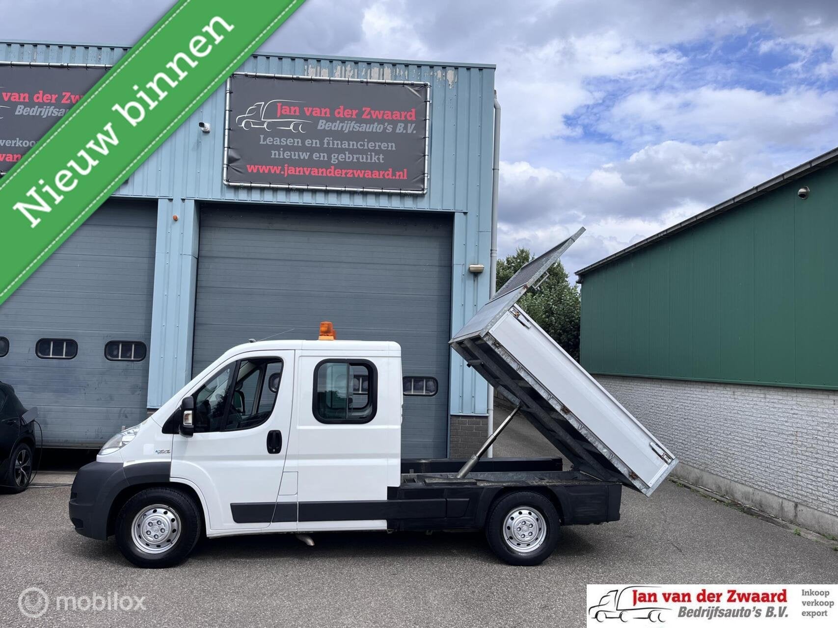 Fiat Ducato Kipper openlaadbak Pick up Dubbele cabine, Auto's, Fiat, Voorwielaandrijving, Euro 5, 136 pk, Gebruikt
