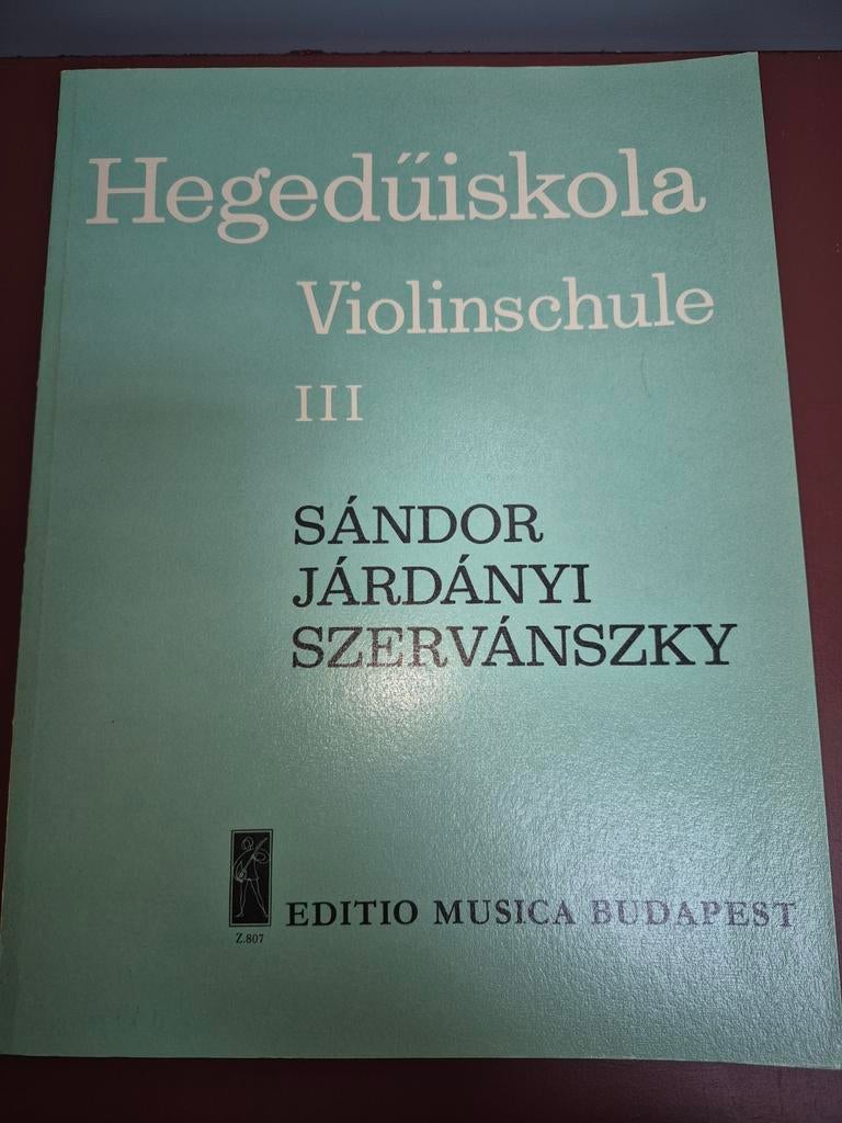 Hegedűiskola Violinschule III - Sándor Járdányi Szervánszky, Ophalen of Verzenden, Zo goed als nieuw, Les of Cursus, Viool of Altviool