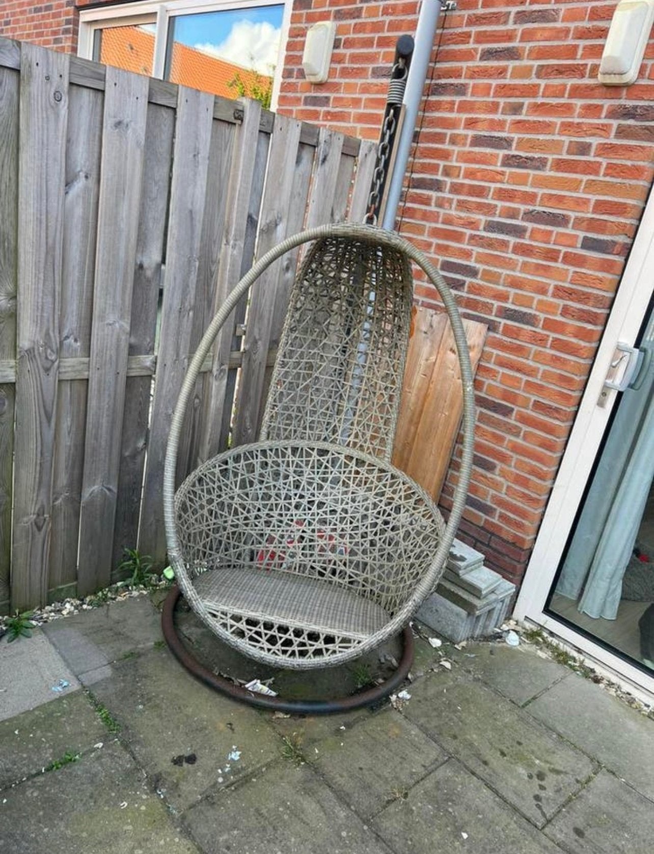 Schommel ei, Ophalen, Gebruikt, Wicker