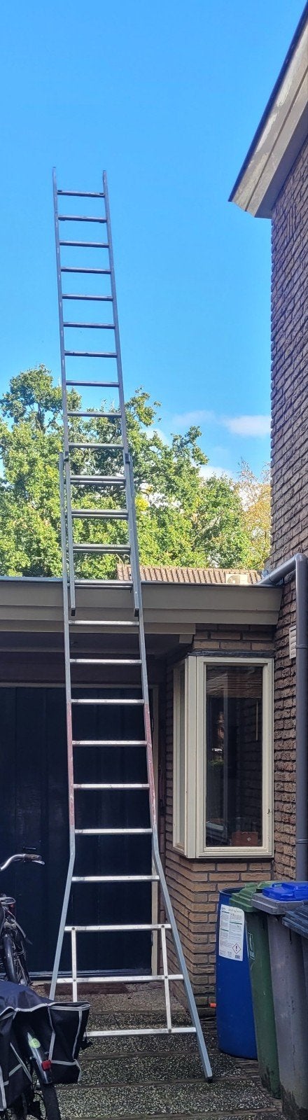 Zeer stevige uitschuifbare profi ladder, Doe-het-zelf en Verbouw, Ophalen, 4 meter of meer
