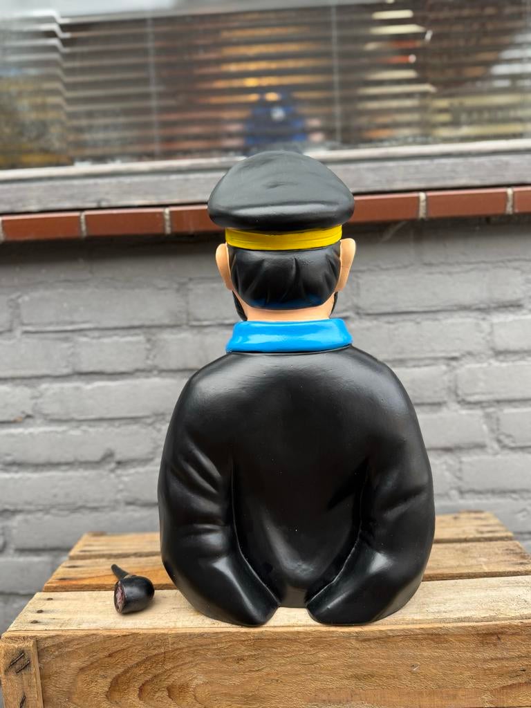 Kapitein Haddock Buste - Kuifje Figuur met Pijp, Antiek en Kunst, Ophalen