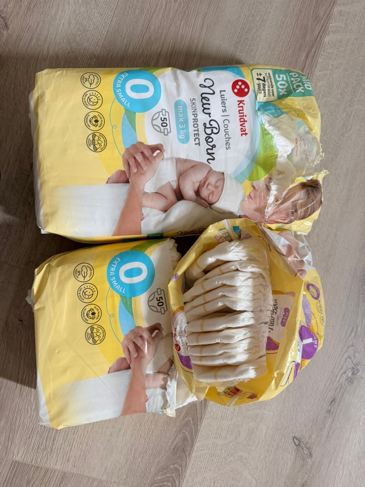 Kruidvat luiers maat 0 (80 stuks), Kinderen en Baby's, Ophalen of Verzenden, Zo goed als nieuw, Overige typen