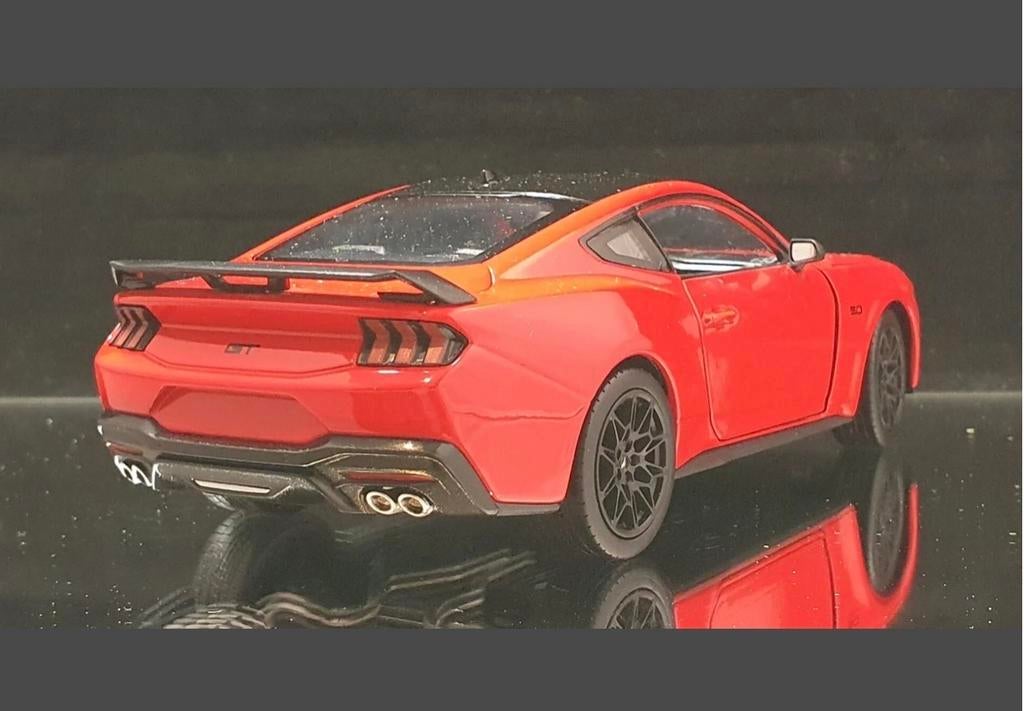 Ford Mustang 2024 Welly Nex 1:24 Modelauto Rood, Ophalen of Verzenden, Nieuw, Auto, Overige merken