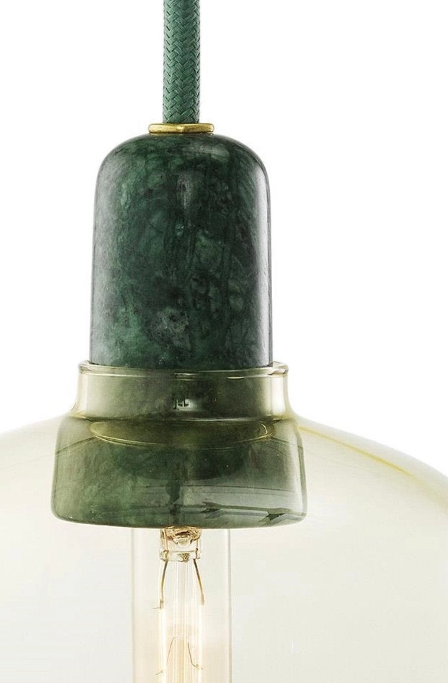 Normann Copenhagen Amp Hanging Lamp S + L Green Marble, Ophalen, Gebruikt, Glas, E27 (groot)