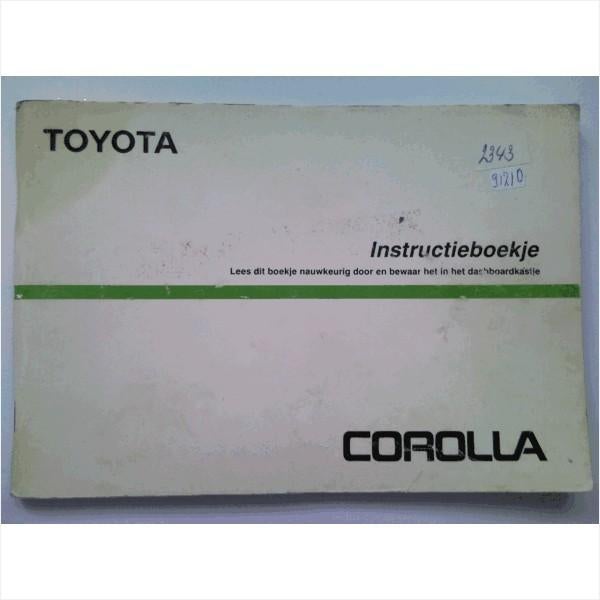 Toyota Corolla Instructieboekje 1987 #1 Nederlands, Ophalen of Verzenden