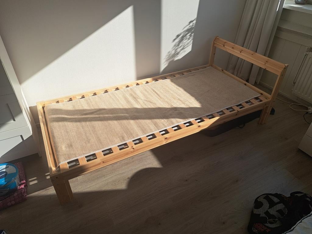 IKEA Neiden bedframe 90x200, Ophalen, 90 cm, Eenpersoons, Wit