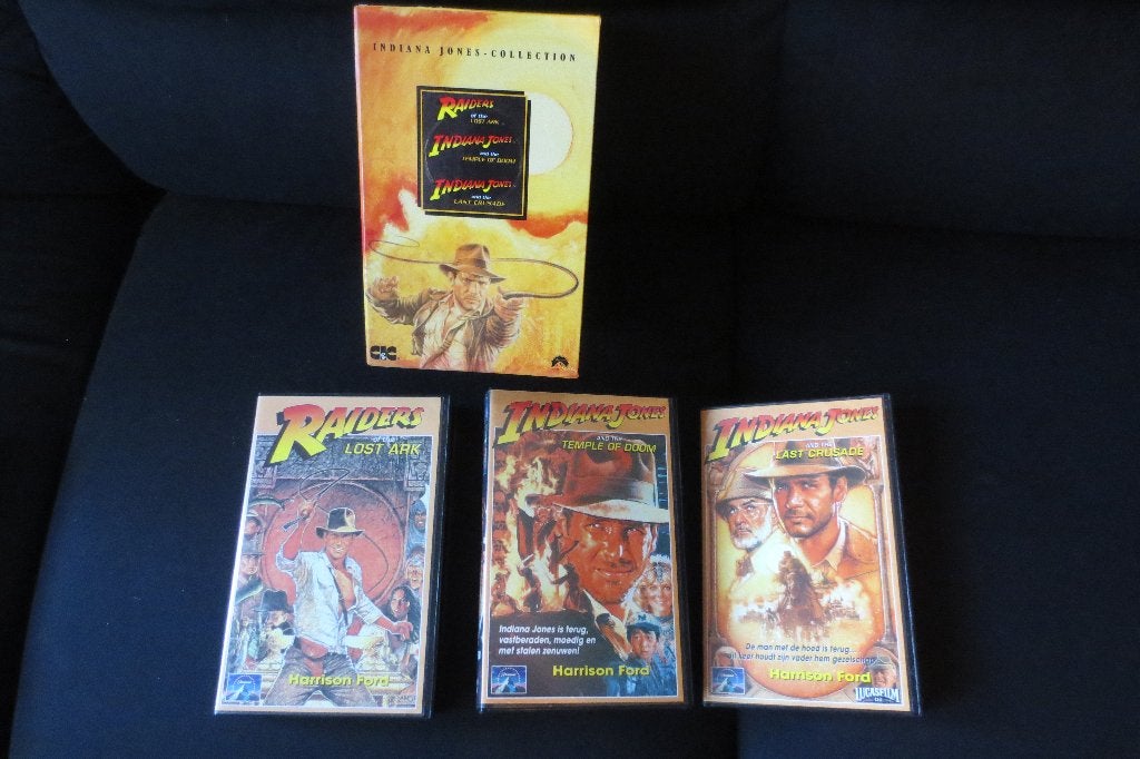 Indiana Jones VHS box, Boxset, Alle leeftijden, Ophalen of Verzenden, Actie en Avontuur