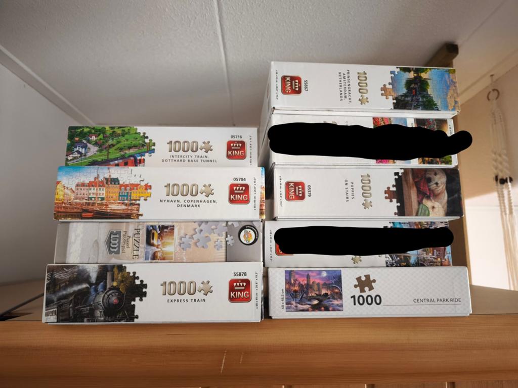 7 puzzels (1000 stukjes per puzzel), Ophalen of Verzenden, 500 t/m 1500 stukjes, Legpuzzel