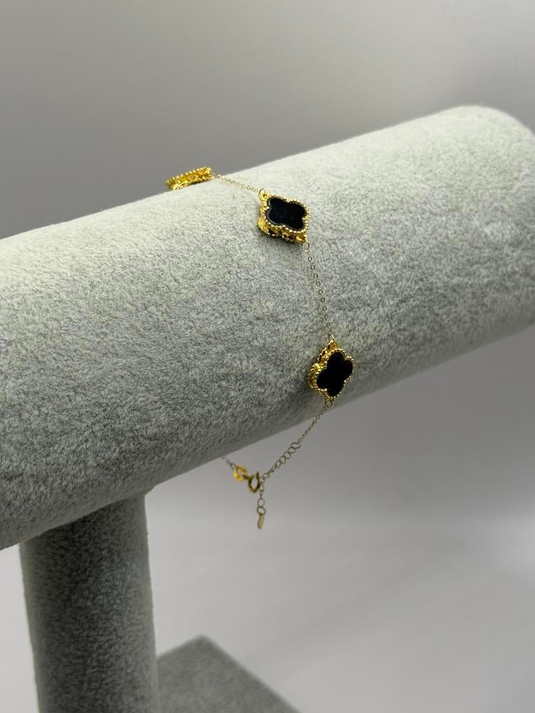 18K Gouden van Cleef armband, Ophalen of Verzenden, Nieuw, Zwart, Goud