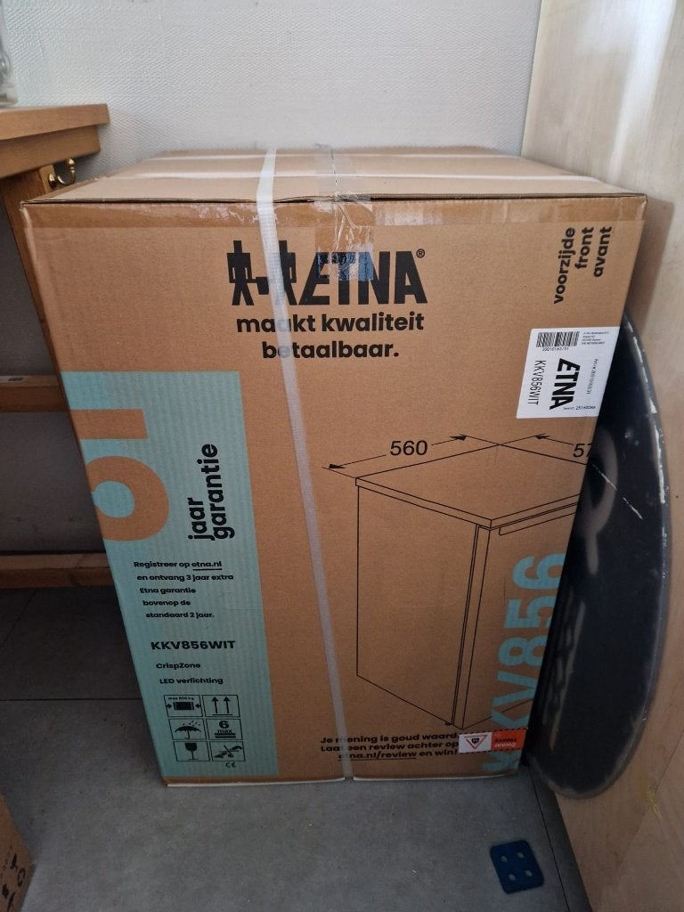 Etna Koelkast kkv856 wit - zonder vriesvak, Witgoed en Apparatuur, Koelkasten en IJskasten, Zonder vriesvak, 100 tot 150 liter