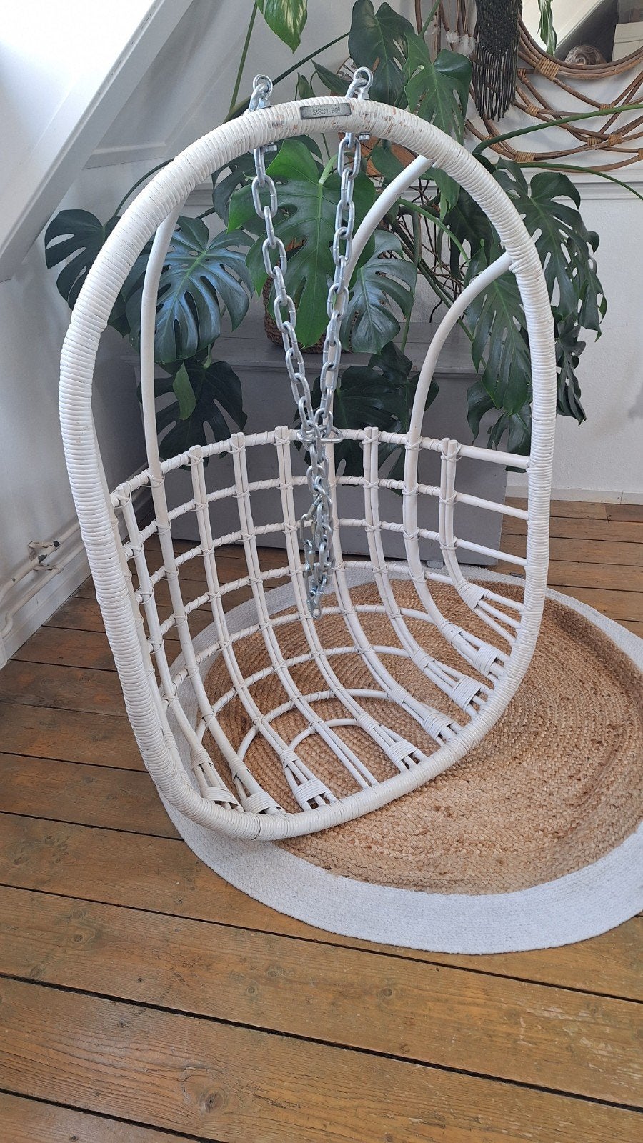 Witte Sissy Boy Egg chair, Ophalen, Gebruikt, Bohemian, Modern, Scandinavisch, Wit