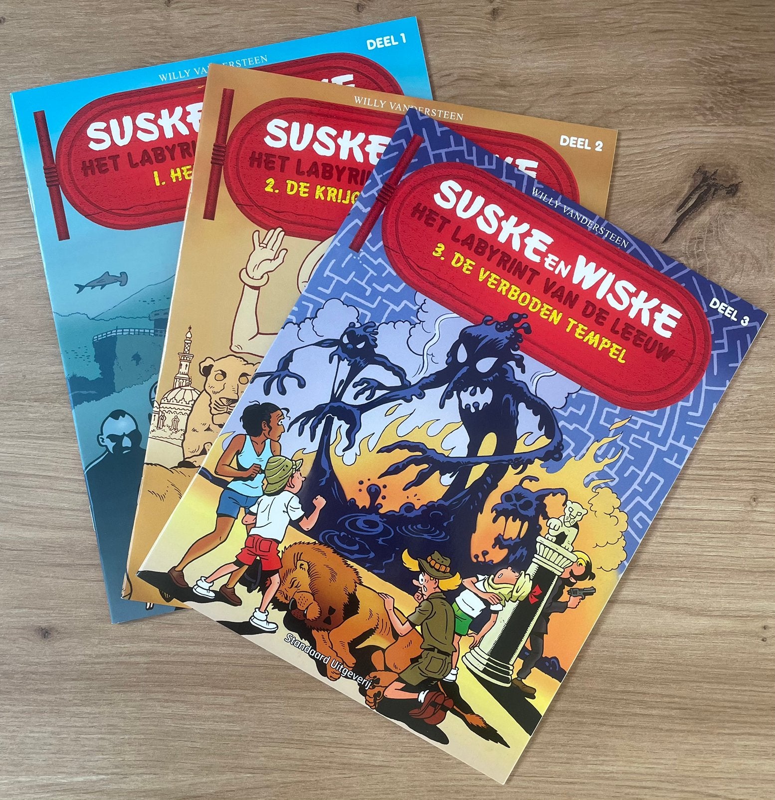 Suske en Wiske (3 delen) Het labyrint van de leeuw!, Meerdere comics, Ophalen of Verzenden, Zo goed als nieuw, Europa