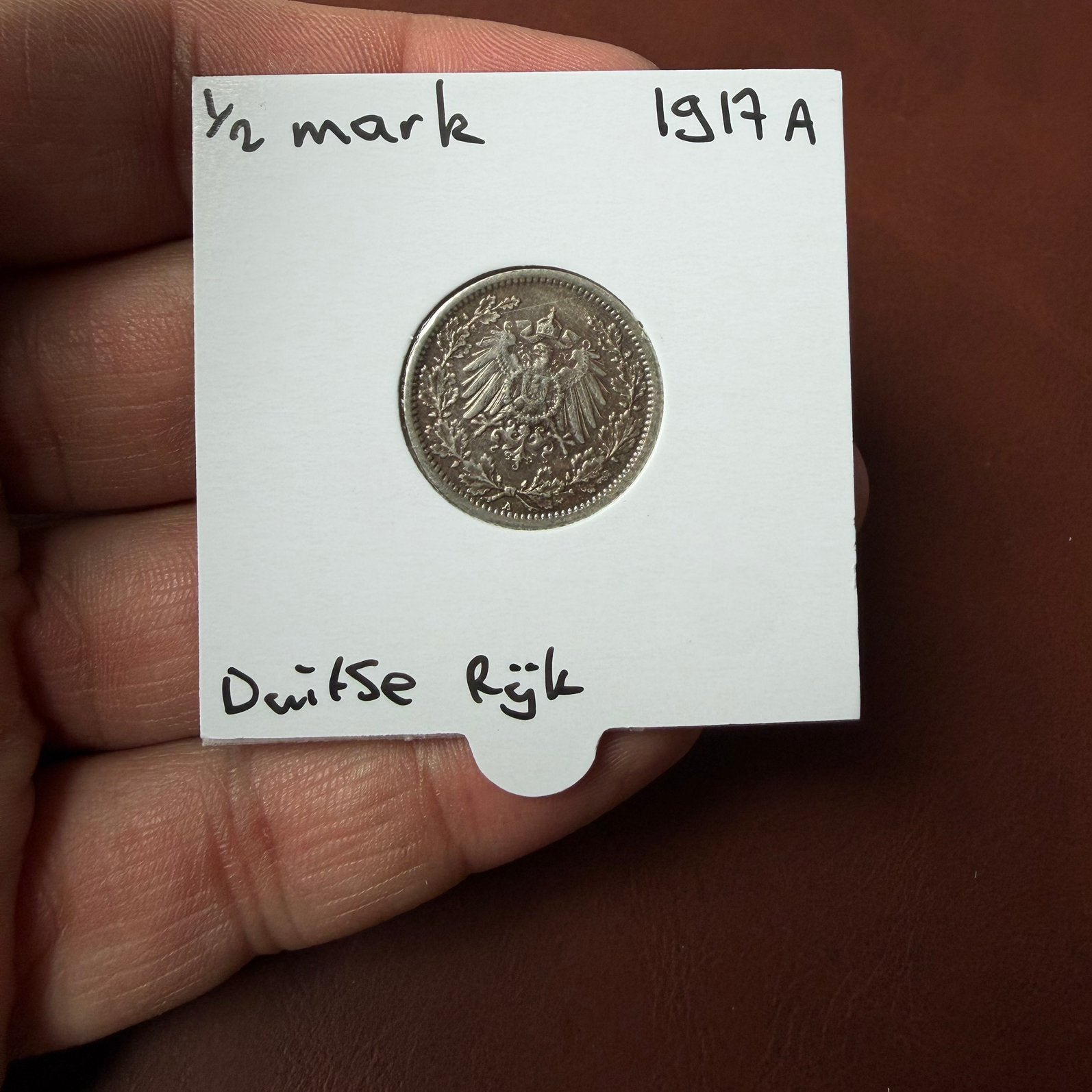 Duitse Rijk ½ Mark 1917 A (zilver), Verzenden, Duitsland, Zilver