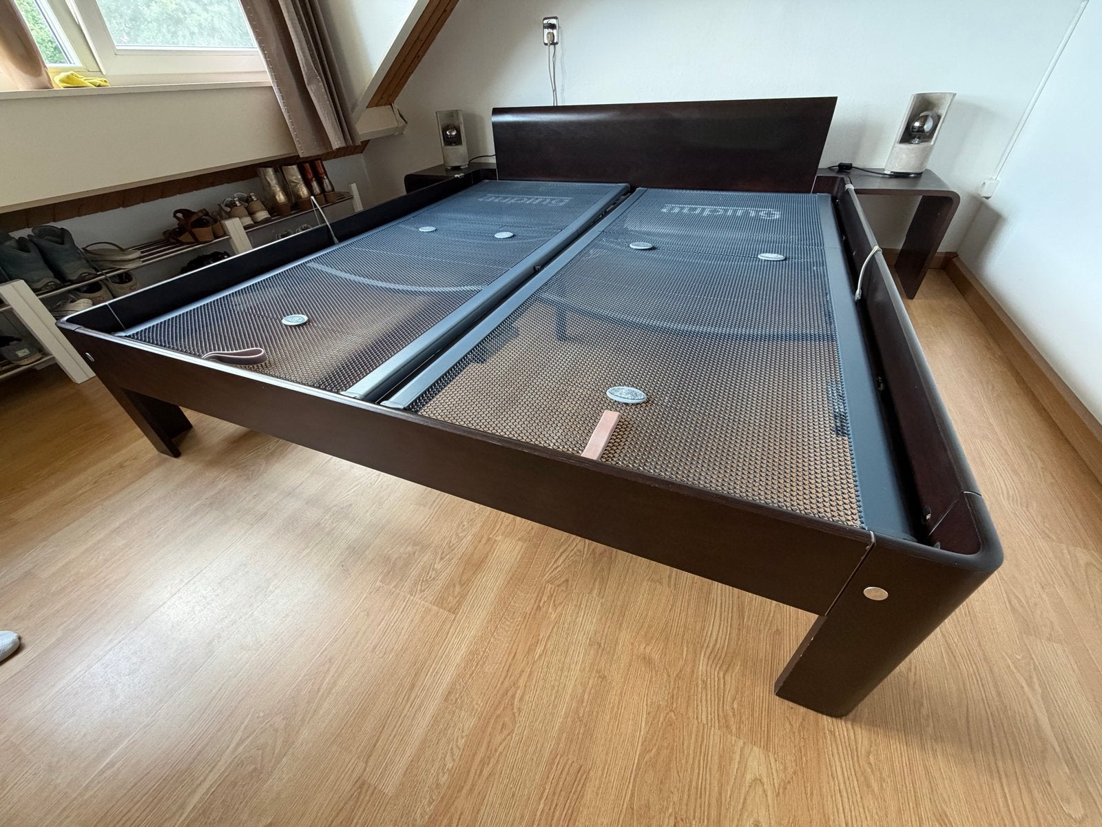 Auping Auronde ledikant, Huis en Inrichting, Slaapkamer | Bedden, Ophalen, Bruin, Tweepersoons, 180 cm