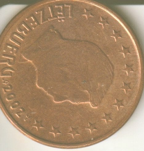 5 cent 2002 luxemburg, Verzenden, Luxemburg