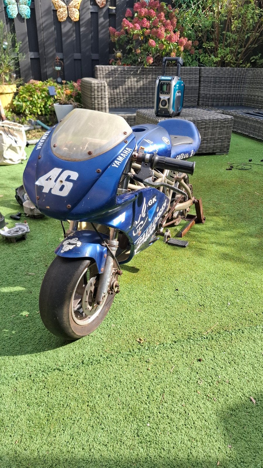 Goede minibike + veel onderdelen + extra blok, Ophalen, Gebruikt