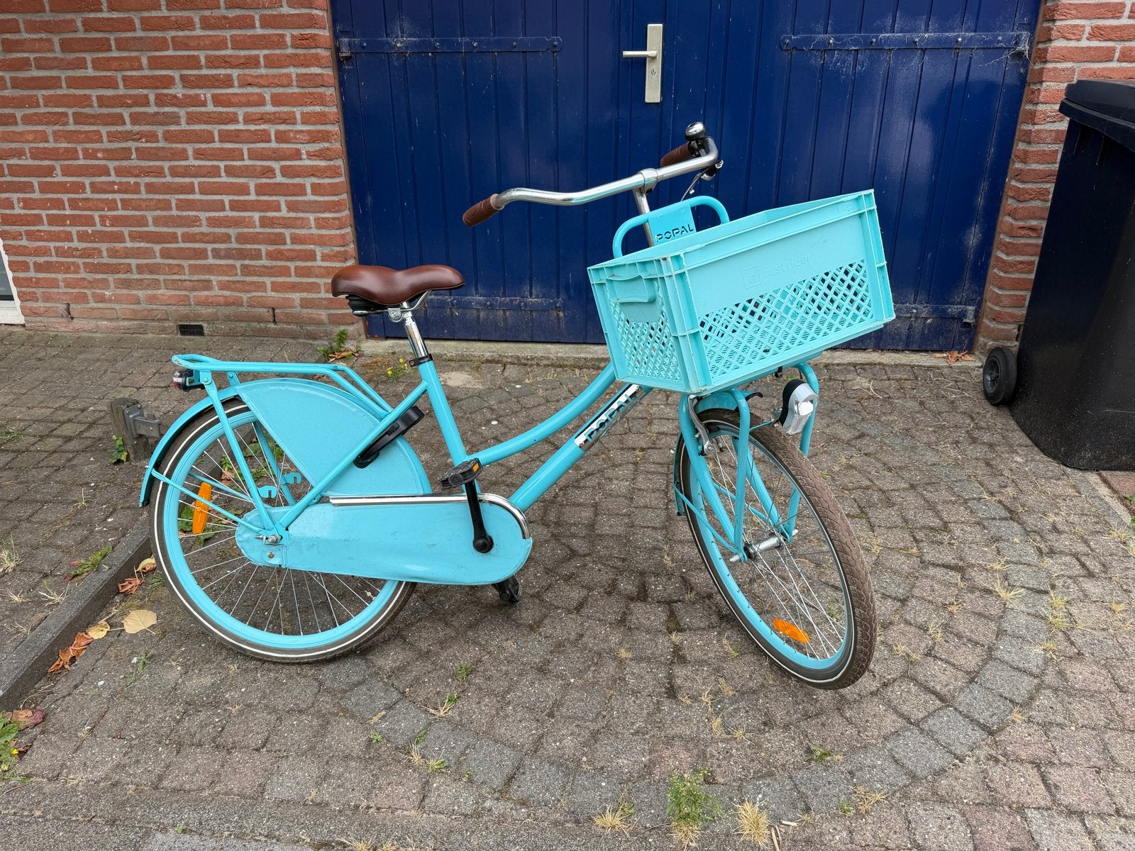 Popal fiets 24 inch met krat, Ophalen, Gebruikt, Terugtraprem, 24 inch