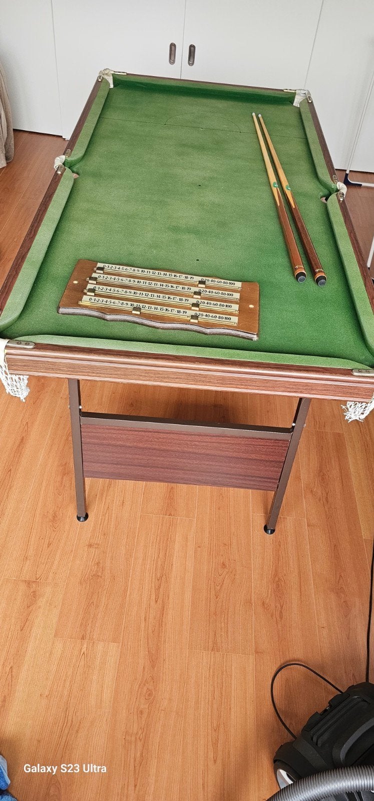 Opvouwbare pooltafel met accessoires, Sport en Fitness, Biljarten en Poolen, Ophalen, Gebruikt, Pooltafel