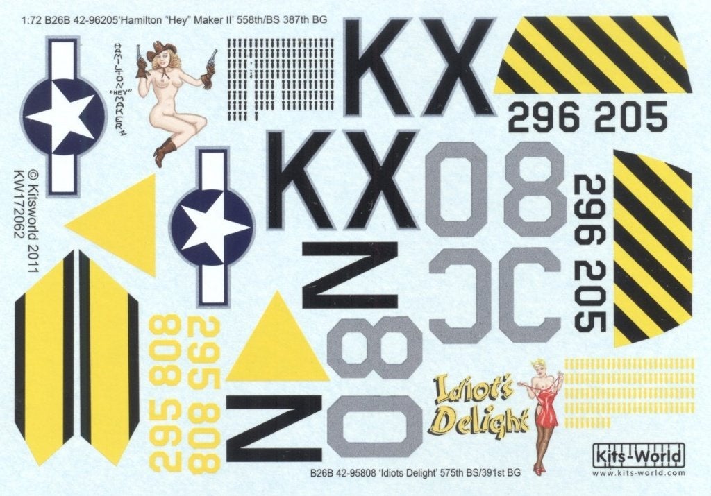 Kits-World B-26 Marauder Decals 1:72, Overige merken, 1:72 tot 1:144, Nieuw, Ophalen of Verzenden