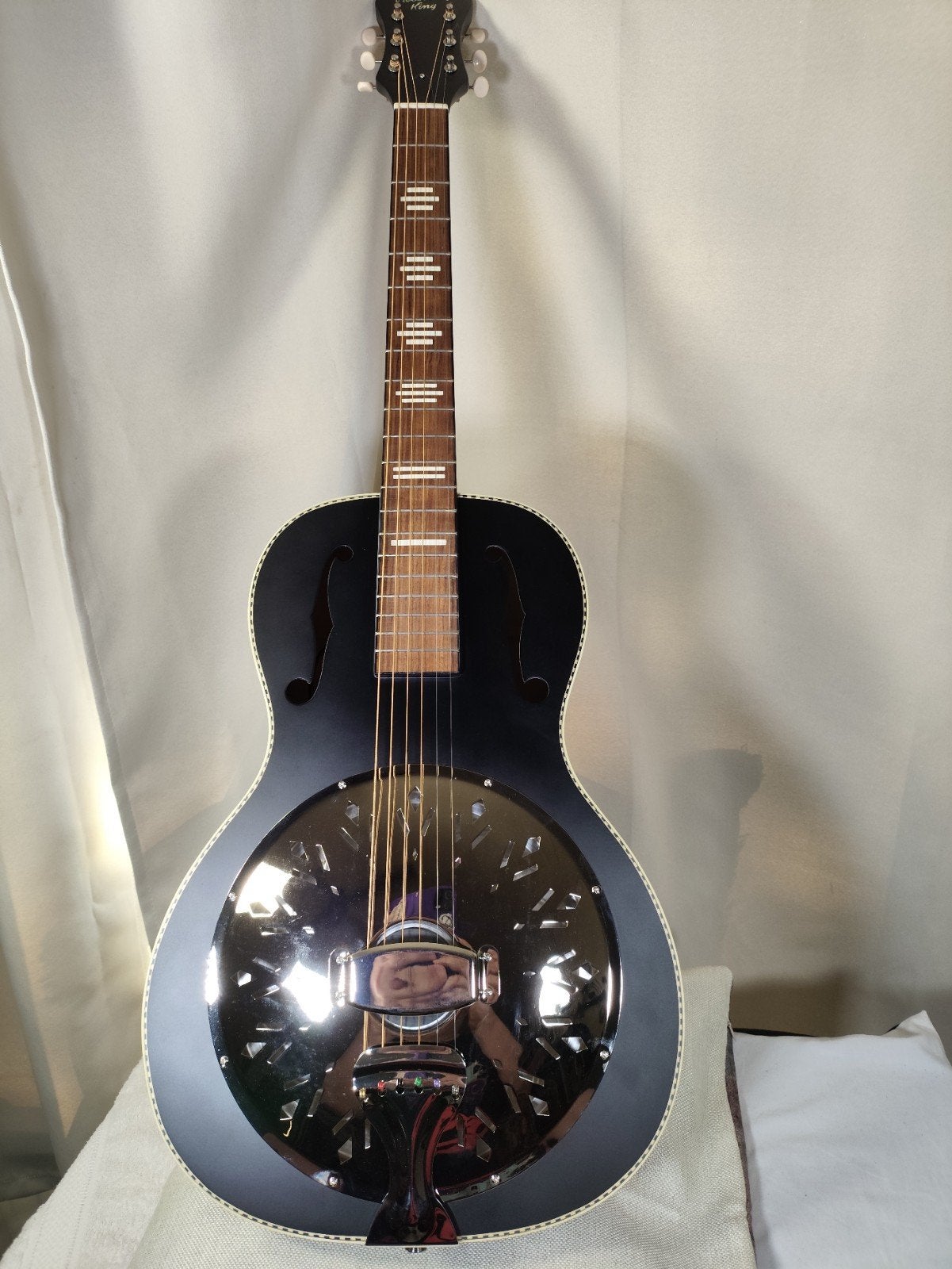 Recording King RPH‑R2‑MBK Resonator gitaar., Ophalen of Verzenden, Nieuw, Resonator- of Dobrogitaar, Met (piezo-)element