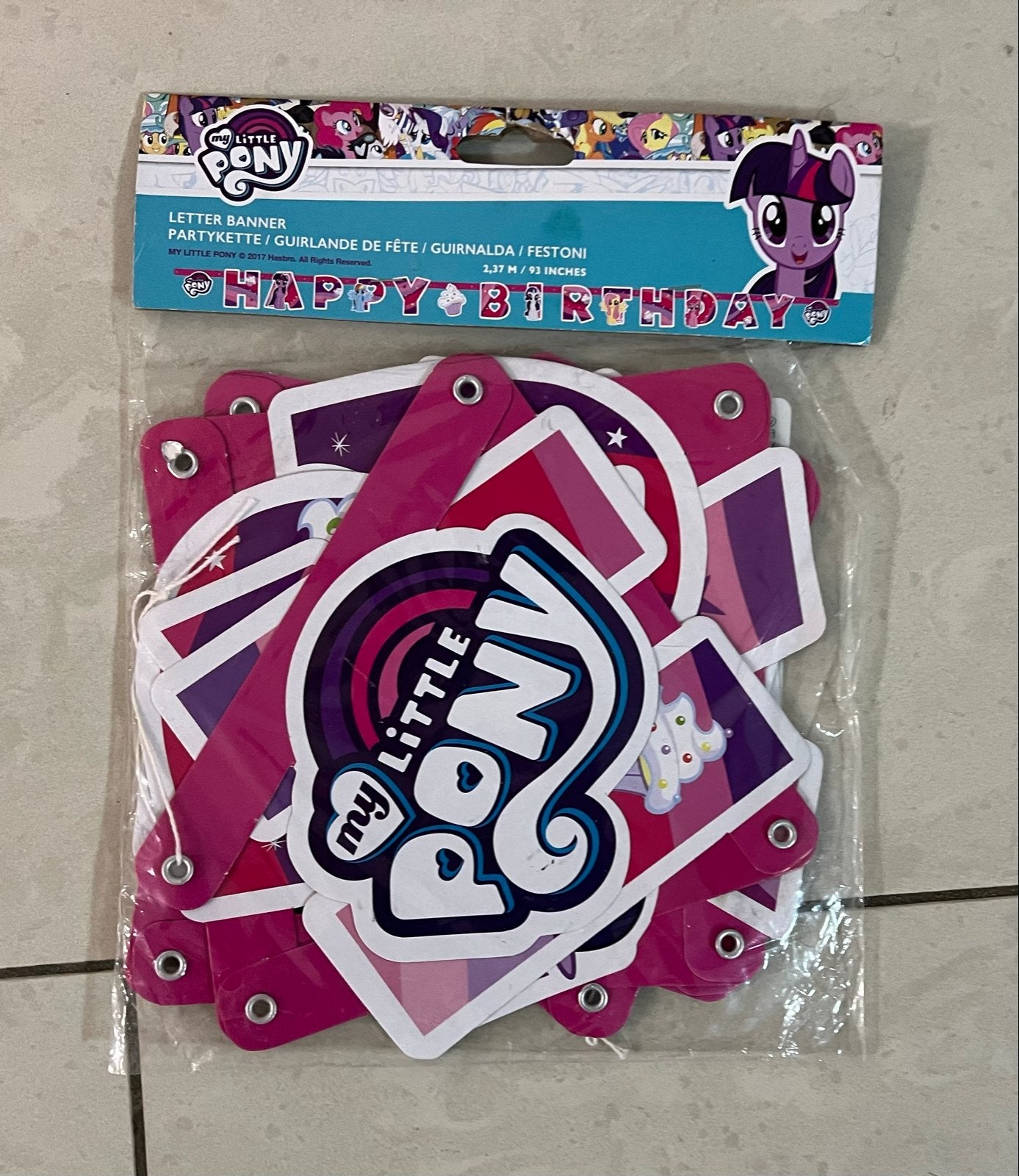 My Little Pony Happy Birthday Letter Banner ( nieuw), Ophalen of Verzenden, Nieuw