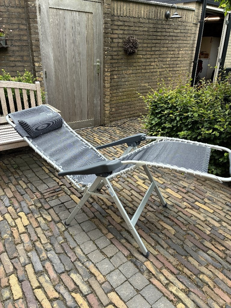 2 Crespo Relaxstoelen  AL/232 Classic Donker grijs, Ophalen, Zo goed als nieuw, Campingstoel