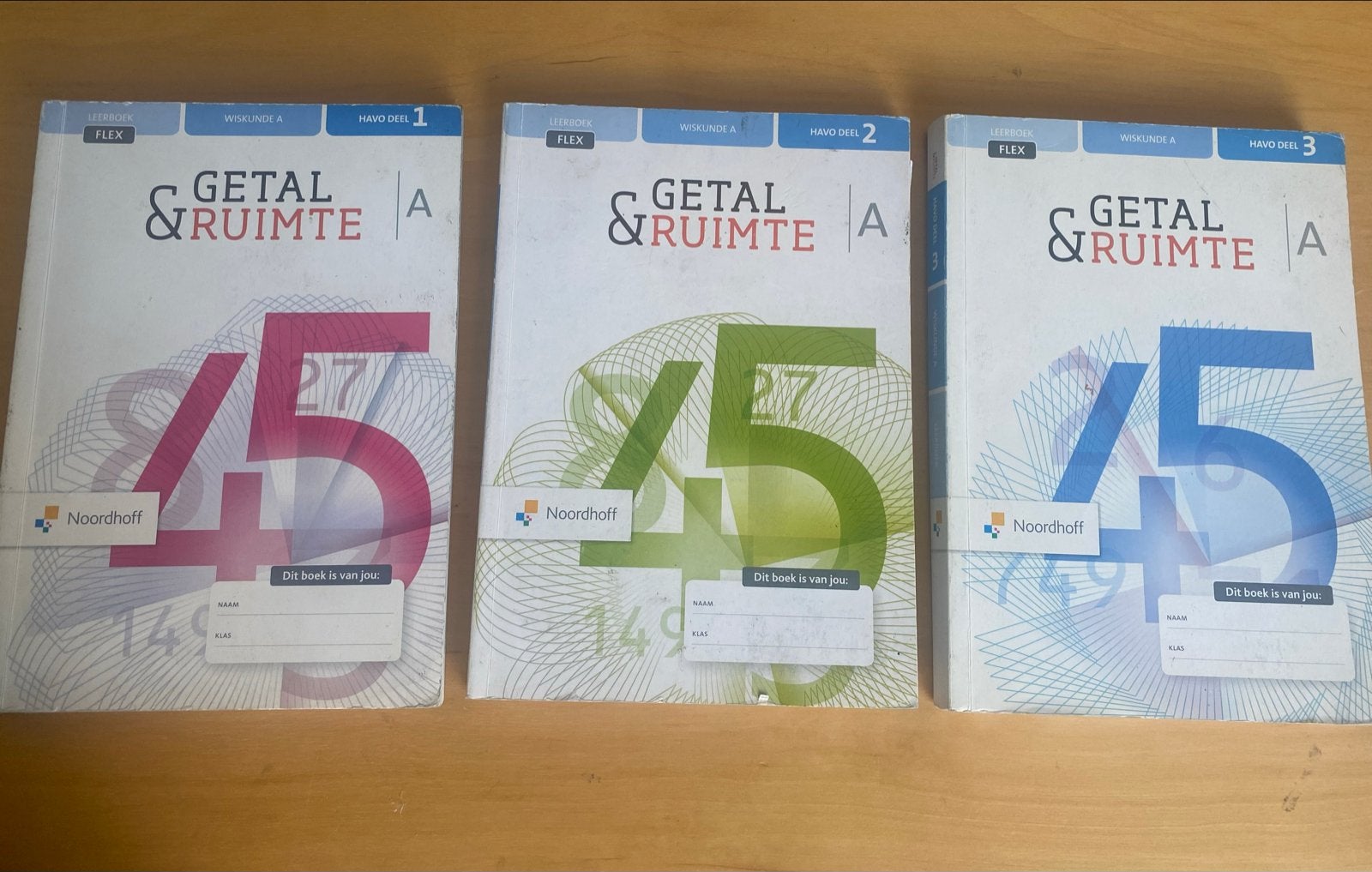 Getal & Ruimte havo A deel 1, 2 en 3 (Wiskunde A), Ophalen of Verzenden, Gelezen, HAVO, Wiskunde A