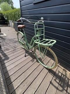 Mintgroene oma fiets met bruin zadel, sparta pick up, Ophalen, Terugtraprem, Gebruikt, Sparta pickup