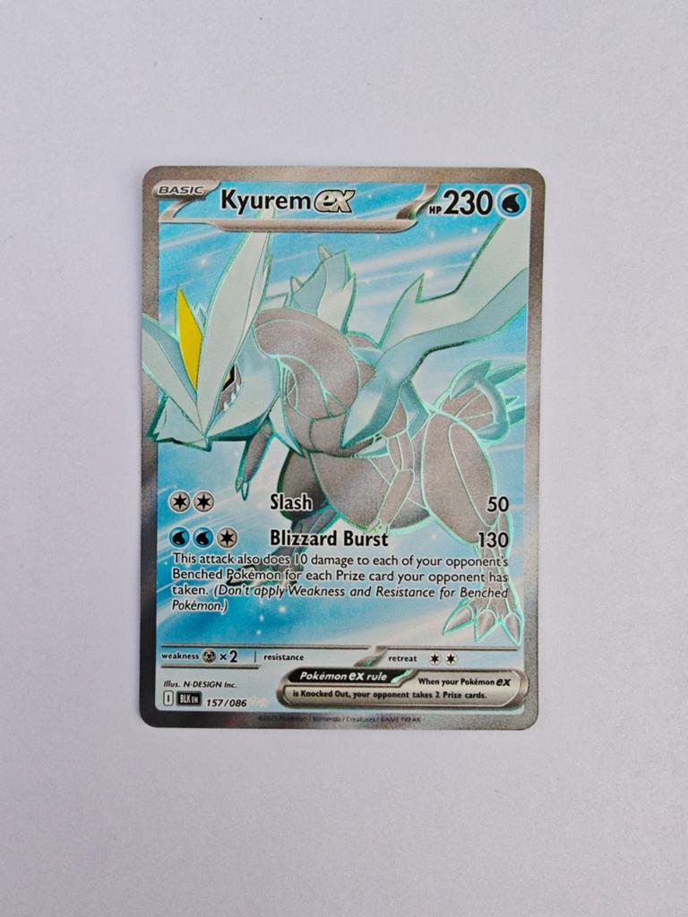 Kyurem EX 157/086 Black Bolt PackFresh Pokémon Kaart, Ophalen of Verzenden, Zo goed als nieuw, Losse kaart, Foil
