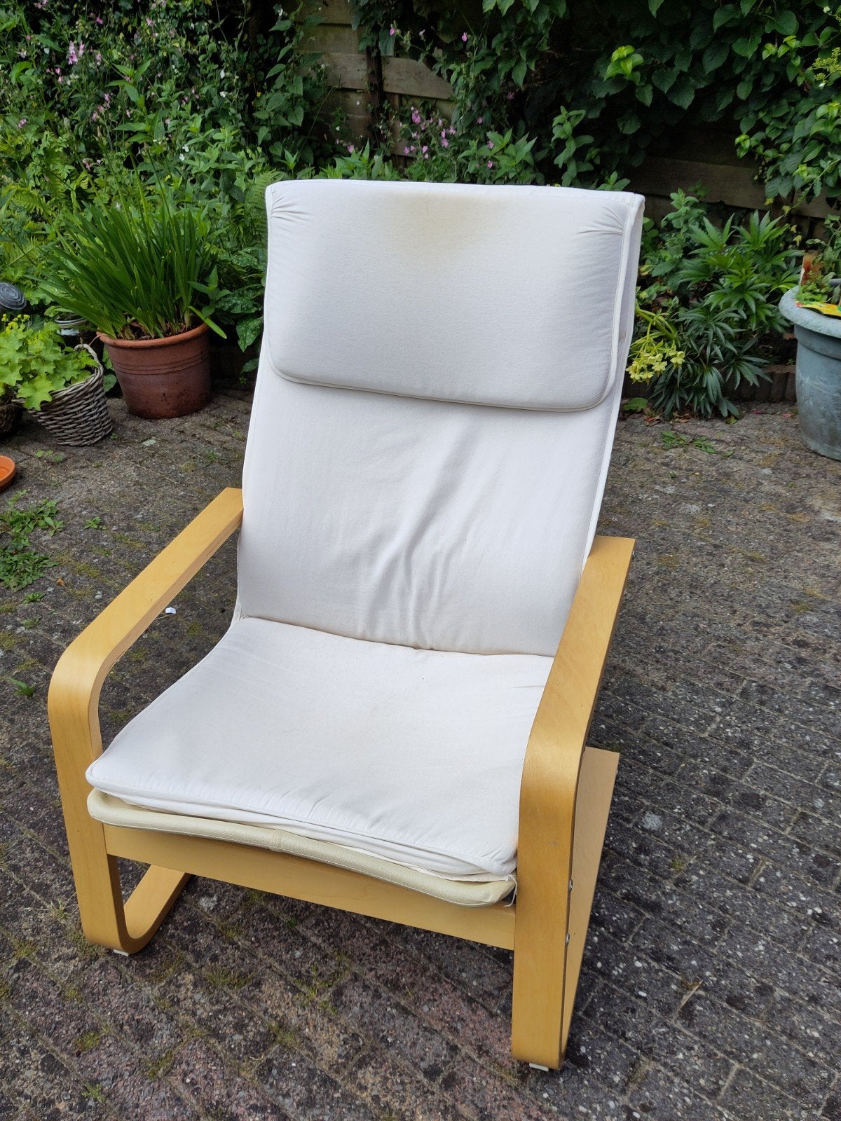 Fauteuil ikea (als Poäng maar iets ouder type), Ophalen, Gebruikt, 75 tot 100 cm, 50 tot 75 cm
