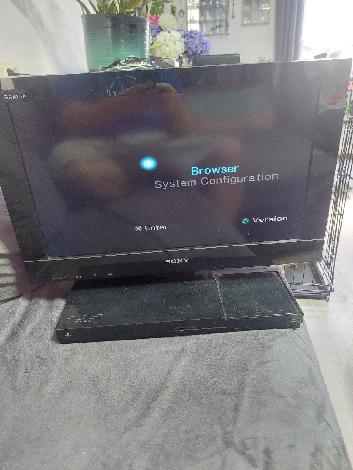Sony Bravia LCD TV met ingebouwde PS2, Ophalen of Verzenden, Gebruikt, Zonder controller, Slim