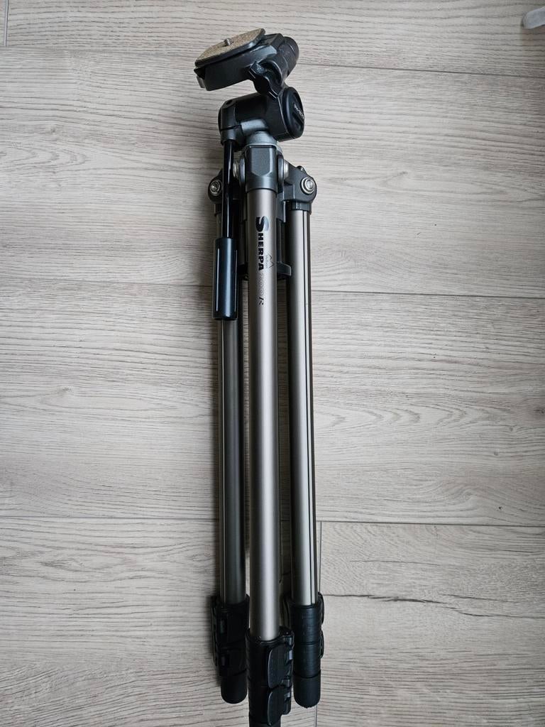 Velbon Sherpa 200R Statief + PH-157Q Panhoofd, Gebruikt, 150 tot 175 cm, Met balhoofd, Ophalen of Verzenden