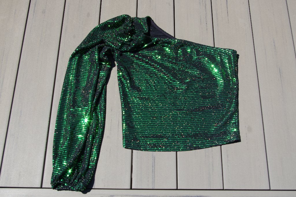 By Swan Glittertop groen maat S, Ophalen of Verzenden, Zo goed als nieuw, By Swan, Groen