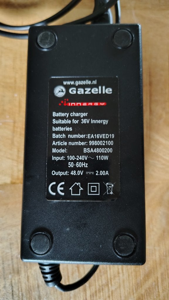 Gazelle Innergy oplader | Origineel | 36V, Fietsen en Brommers, Fietsaccessoires | Fietsaccu's, Ophalen of Verzenden, Gebruikt