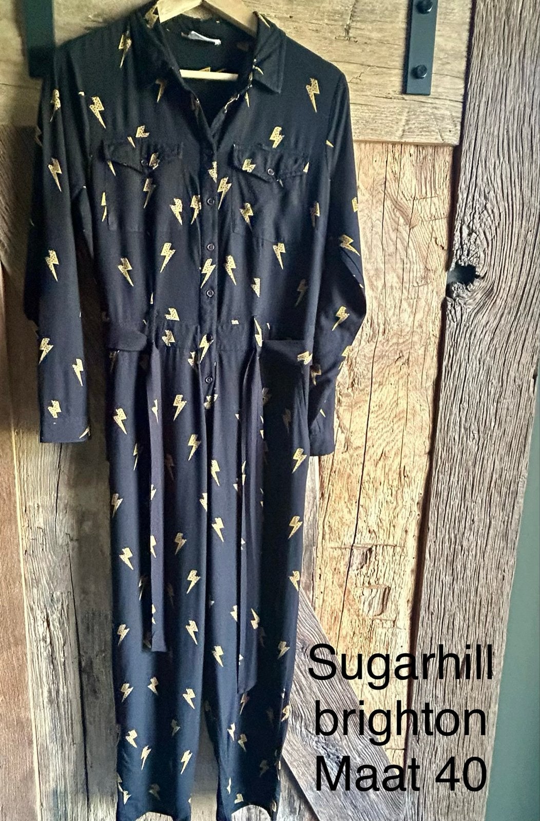 Leuke Sugarhill jumpsuit maat 40, Kleding | Dames, Ophalen of Verzenden, Zo goed als nieuw, Maat 38/40 (M), Zwart