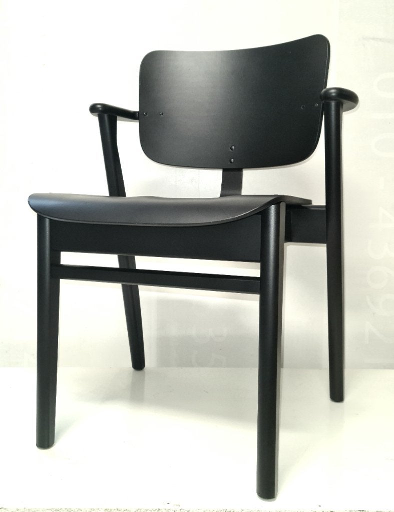Domus Armstoel Zwart - Ilmari Tapiovaara voor Artek, Gebruikt, Scandinavisch Design, Mid-century Modern, Info@artek.fi, Zwart