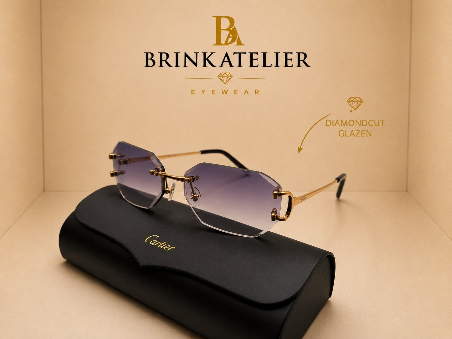 Cartier Bril Piccadilly Diamond Cut WK Special | OP=OP, Ophalen of Verzenden, Zo goed als nieuw, Bril, Overige merken