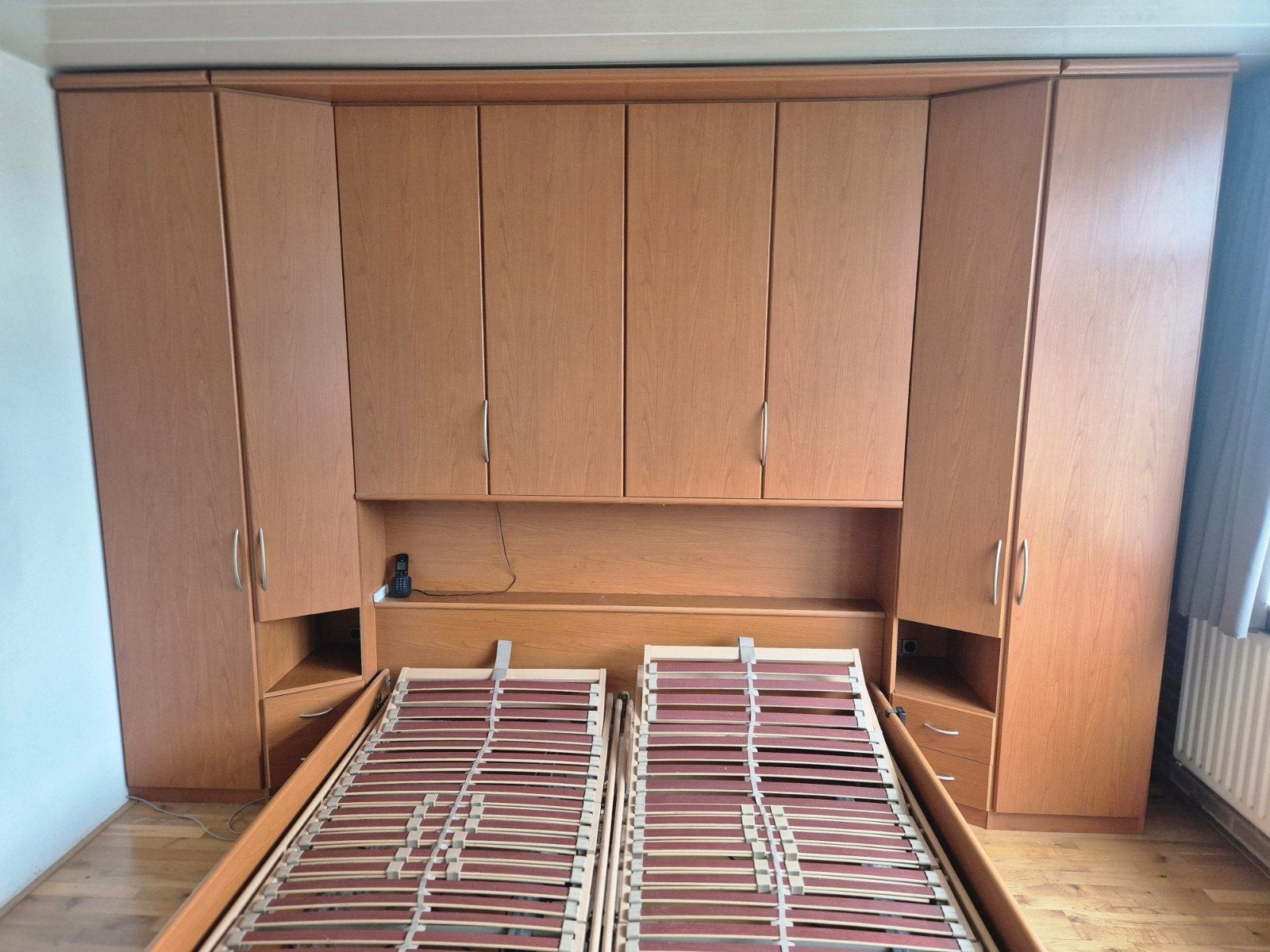 Nolte Slaapkamer compleet electrische bedbodems met bedombou, Ophalen, Gebruikt, Tweepersoons, 180 cm