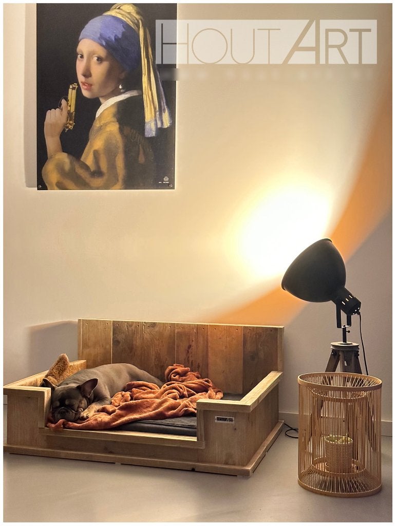 Luxe hondenmand met rand, verhoogde achterkant! NIEUW!