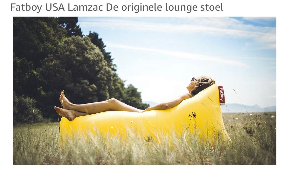 Originele Fatboy Lamzac loungestoel geel, Ophalen, Zo goed als nieuw, Eenpersoons