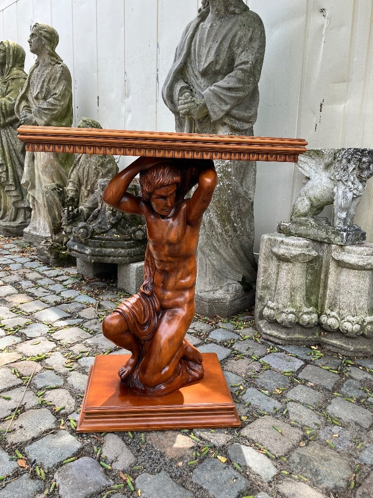 Vintage Italiaanse sculpturale tv tafel jaren ‘70, Antiek en Kunst, Ophalen