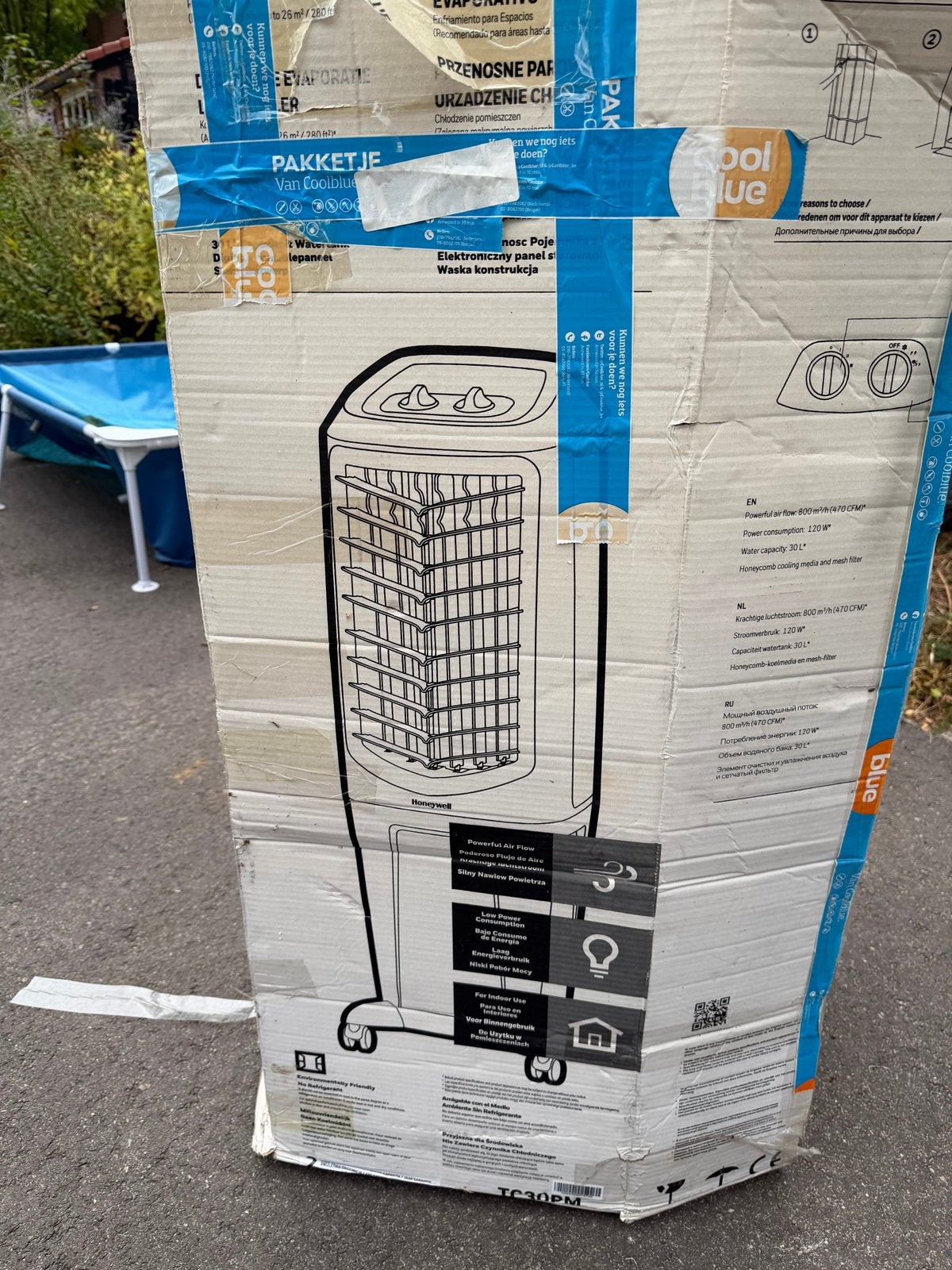 Nieuwe Honeywell Luchtkoeler - Nooit Gebruikt, Witgoed en Apparatuur, Airco's, Ophalen, Minder dan 60 m³, Nieuw, 3 snelheden of meer