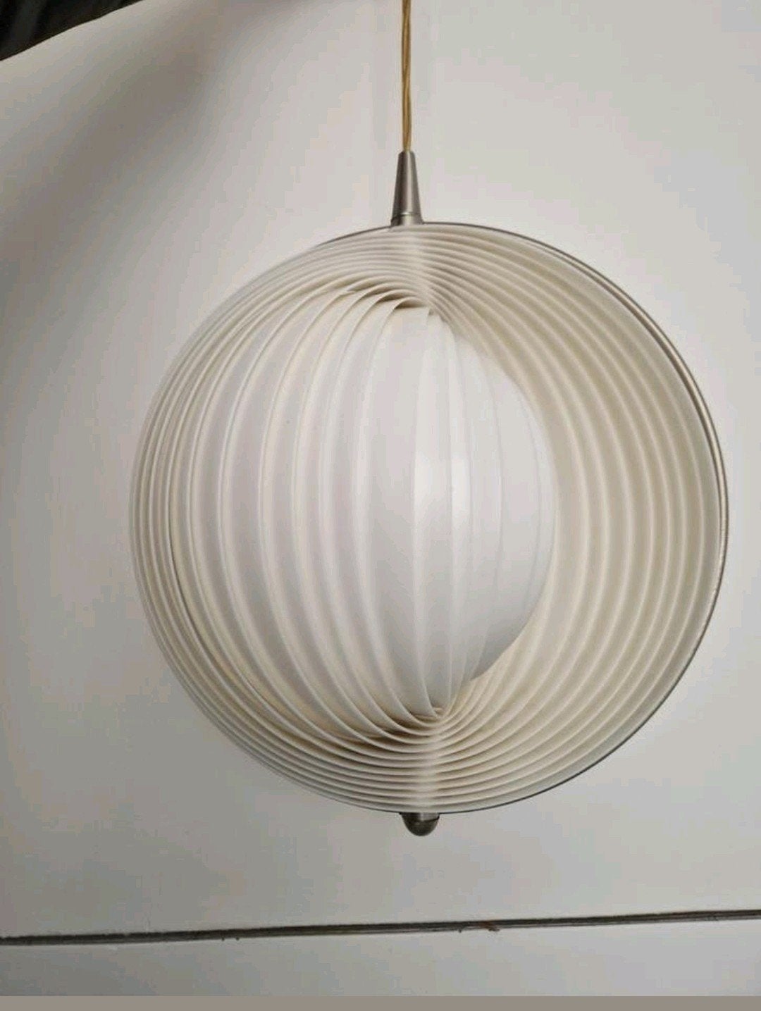 Vintage moon lamp lamellen lamp hanglamp design, Huis en Inrichting, Ophalen of Verzenden