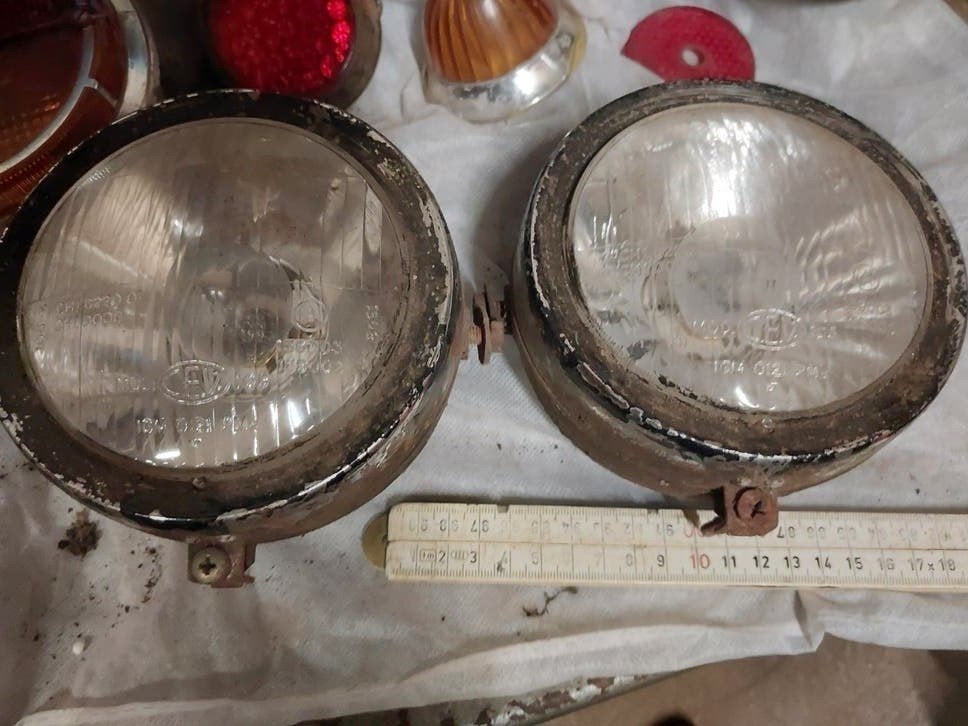 Vintage CEV 103 inbouw/ motorfietskoplampen, Ophalen of Verzenden, Gebruikt, Koplamp