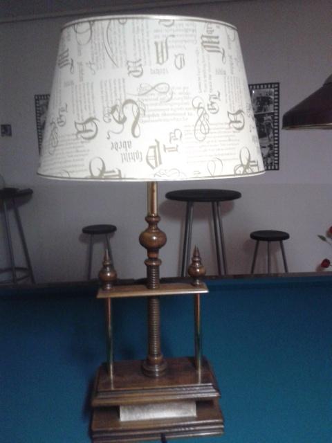 luxe tafellamp, Ophalen of Verzenden, Gebruikt, Hout, 75 cm of meer