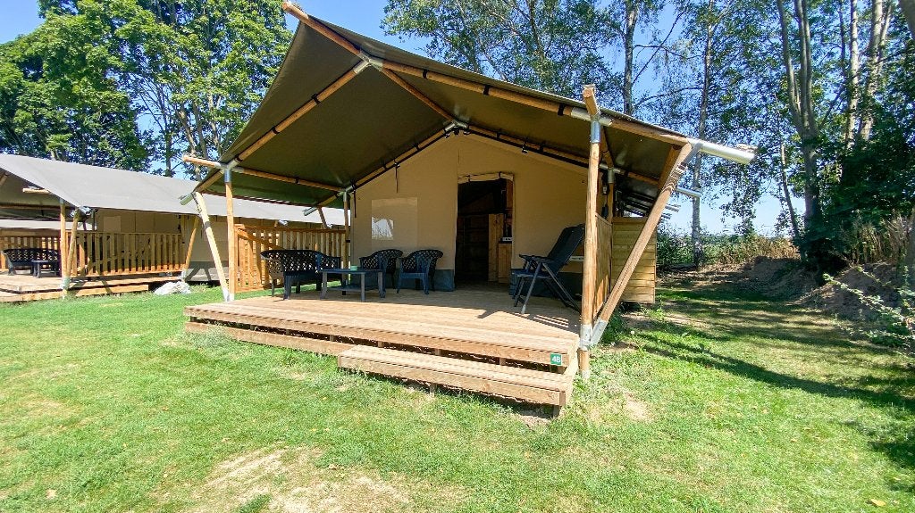 Occasion safaritenten met badkamer | Compleet ingericht, Ophalen, Gebruikt, Tot en met 6