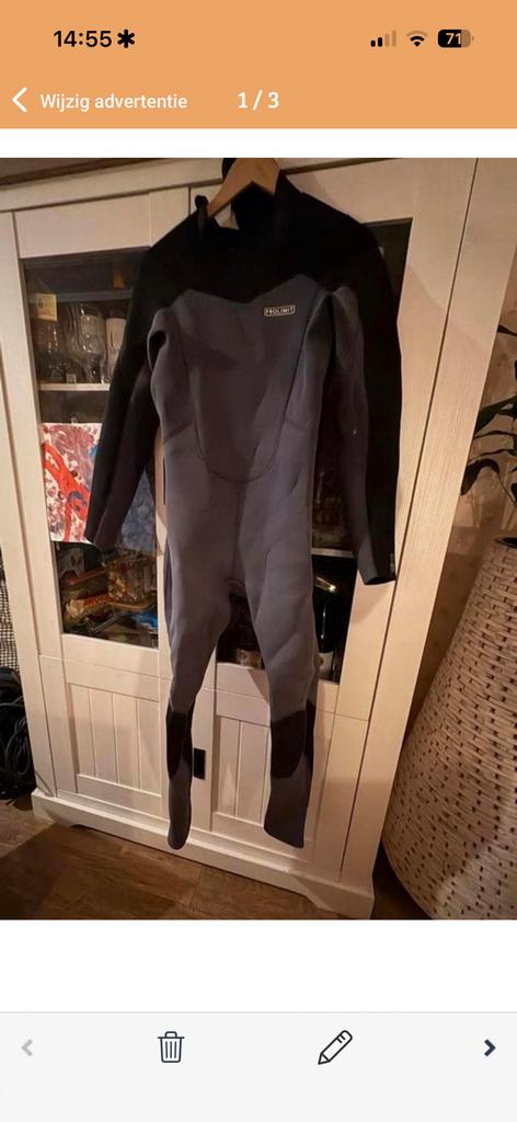 Wetsuit maat L, schoenen maat 39, Ophalen of Verzenden, Zo goed als nieuw, Heer, Wetsuit
