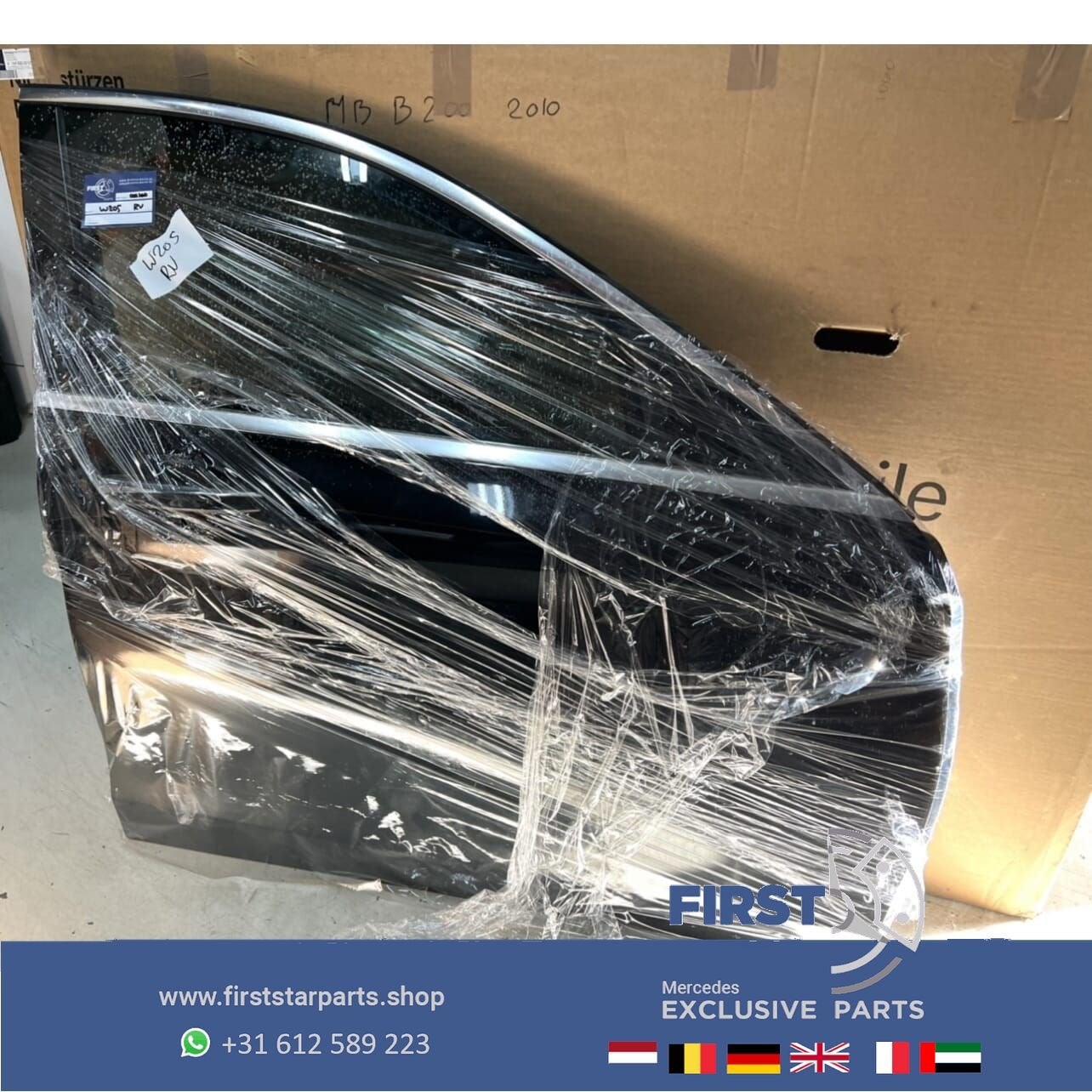 W205 S205 DEUR RECHTSVOOR PORTIER C Klasse ZWART 2014-2021 C, Auto-onderdelen, Gebruikt, -, Deur, Ophalen of Verzenden